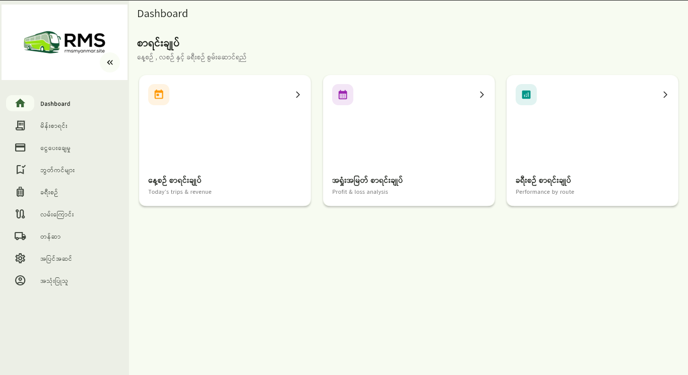 RMS Dashboard Overview